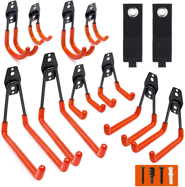 Garage Hooks, 12 Pack Wall Storage Hooks with 2 Extension Cord Storage –  smartology
