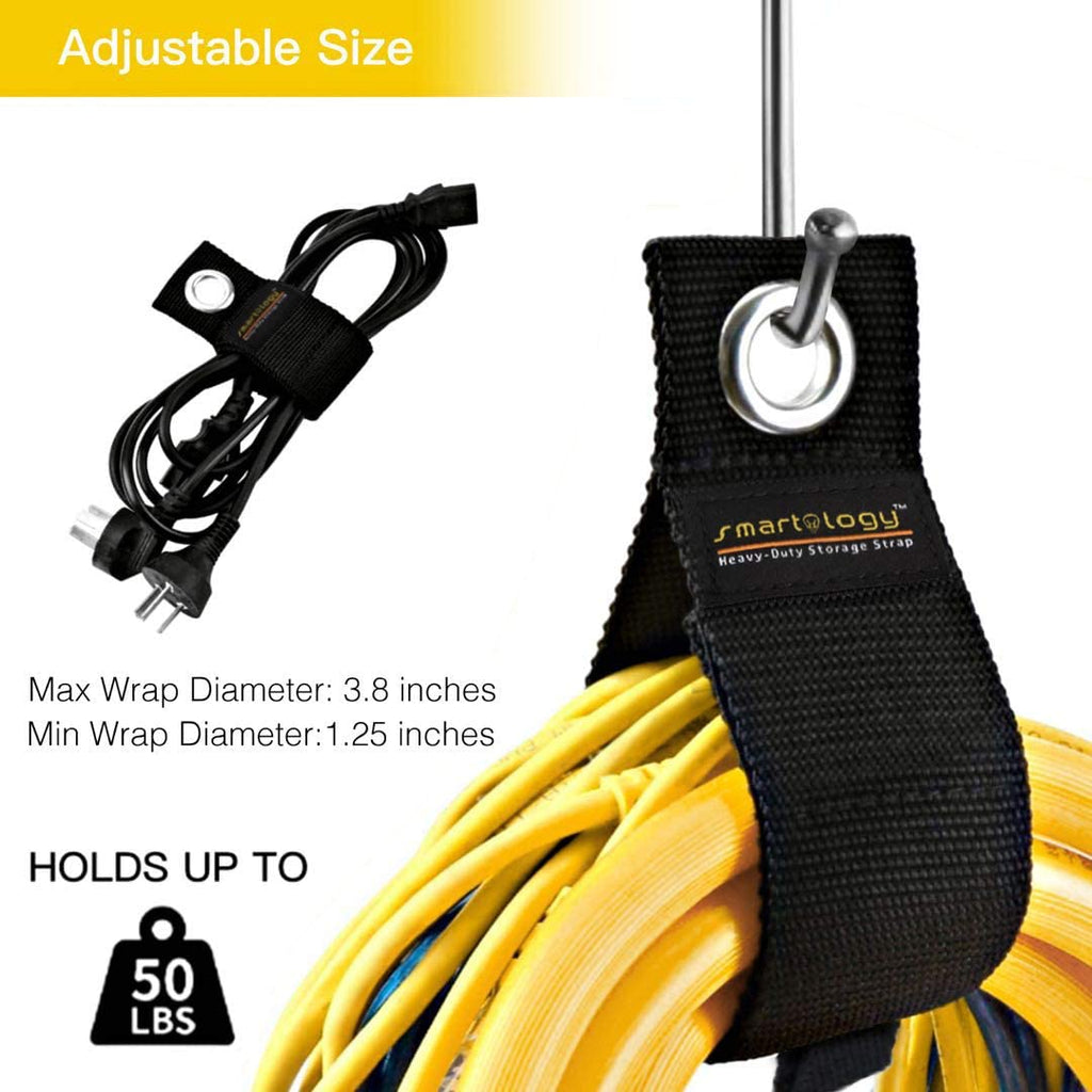 RecPro RV Extension Cord Holder Organizer | Heavy Duty Strap for Electrical Cords, Hoses, Ropes, and More